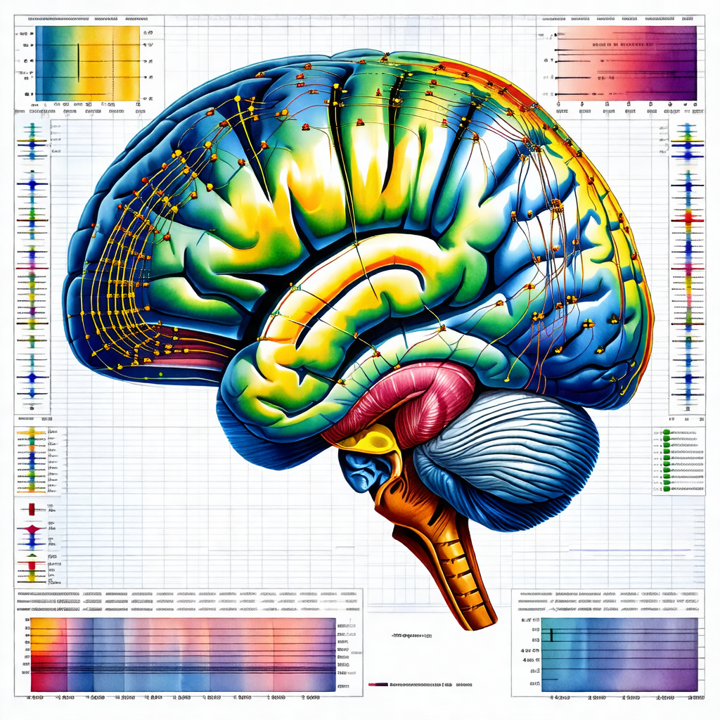 Detailed illustration of a human brain, showcasing its va...