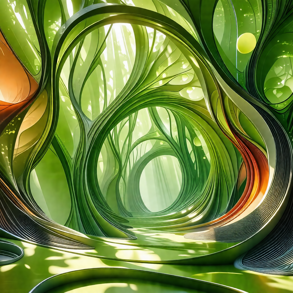 Vibrant and colorful painting of a forest