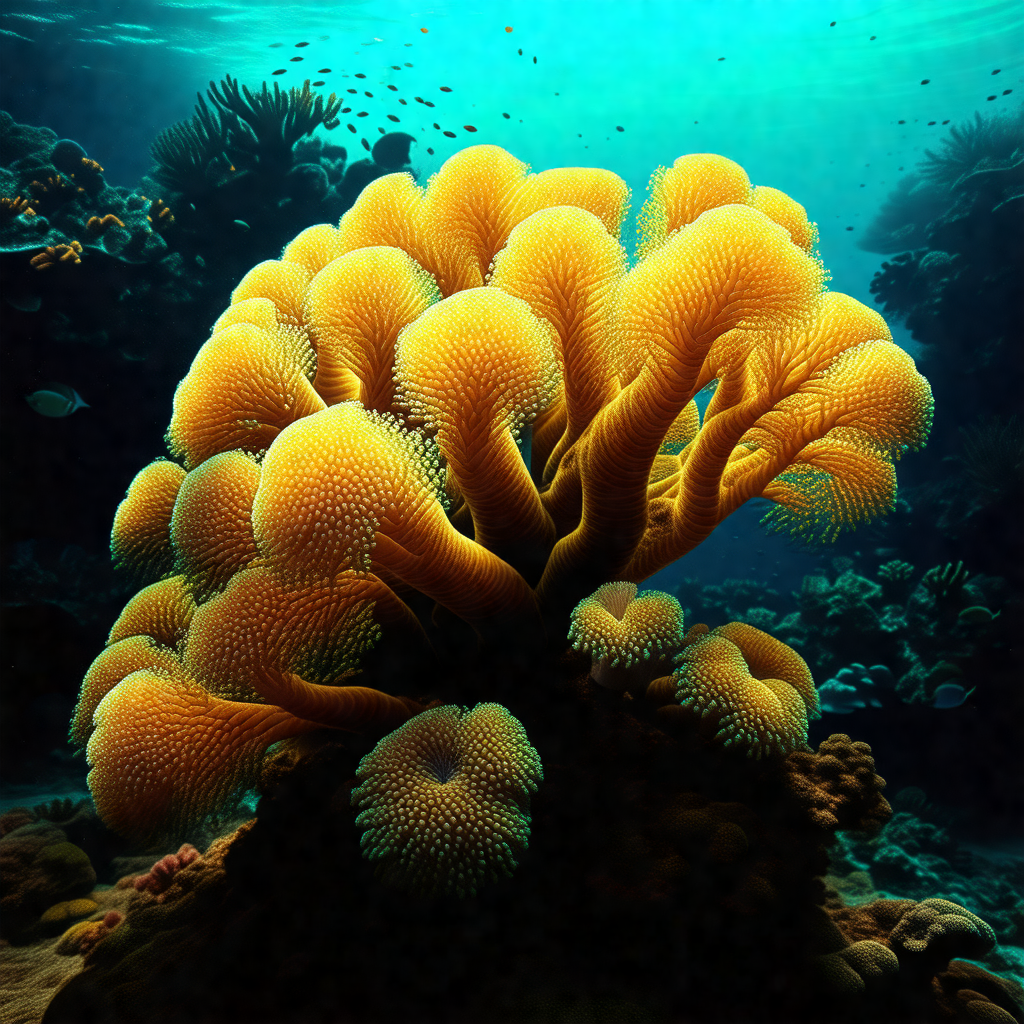 Vibrant coral reef with a variety of colorful coral and s...