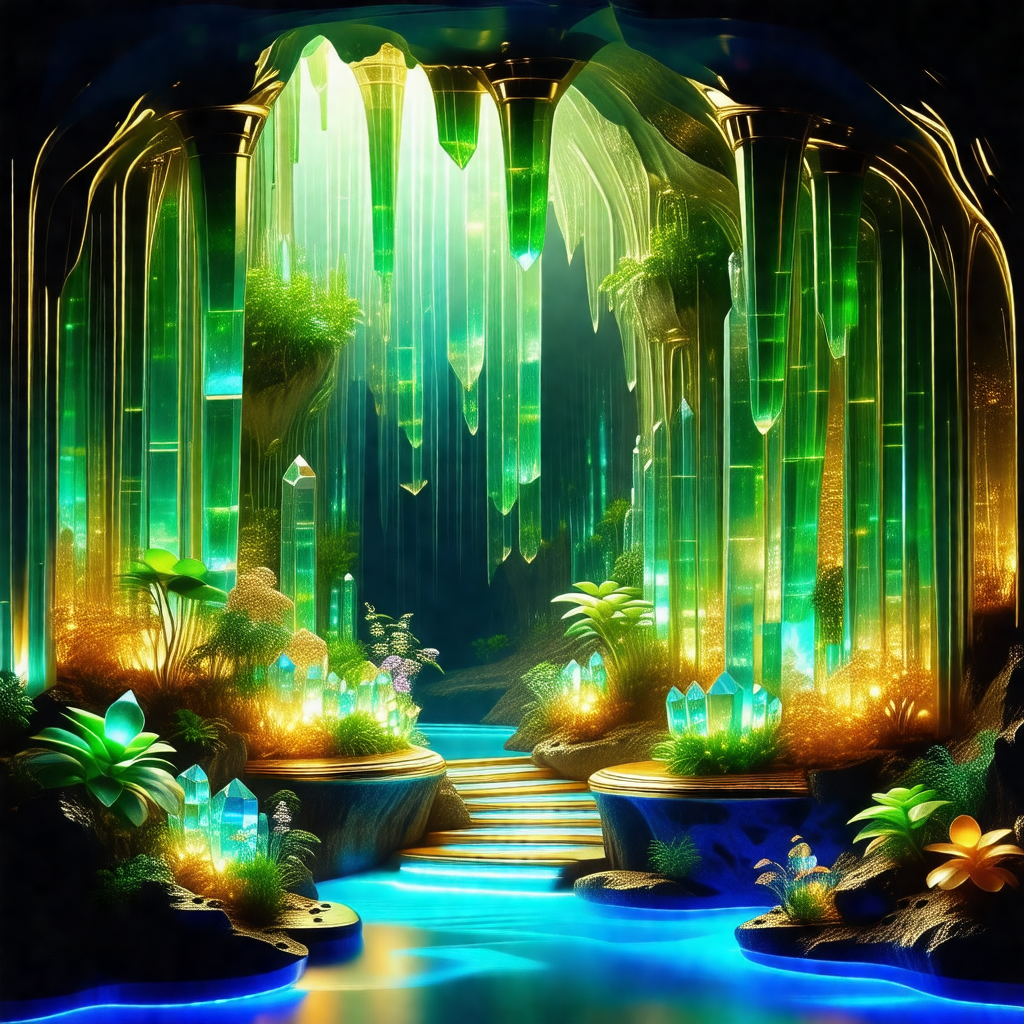 Beautiful underwater world with a variety of plants and c...