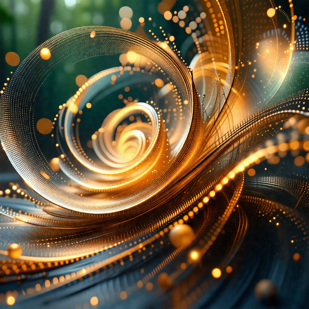 Vibrant and colorful spiral design, likely a part of a la...