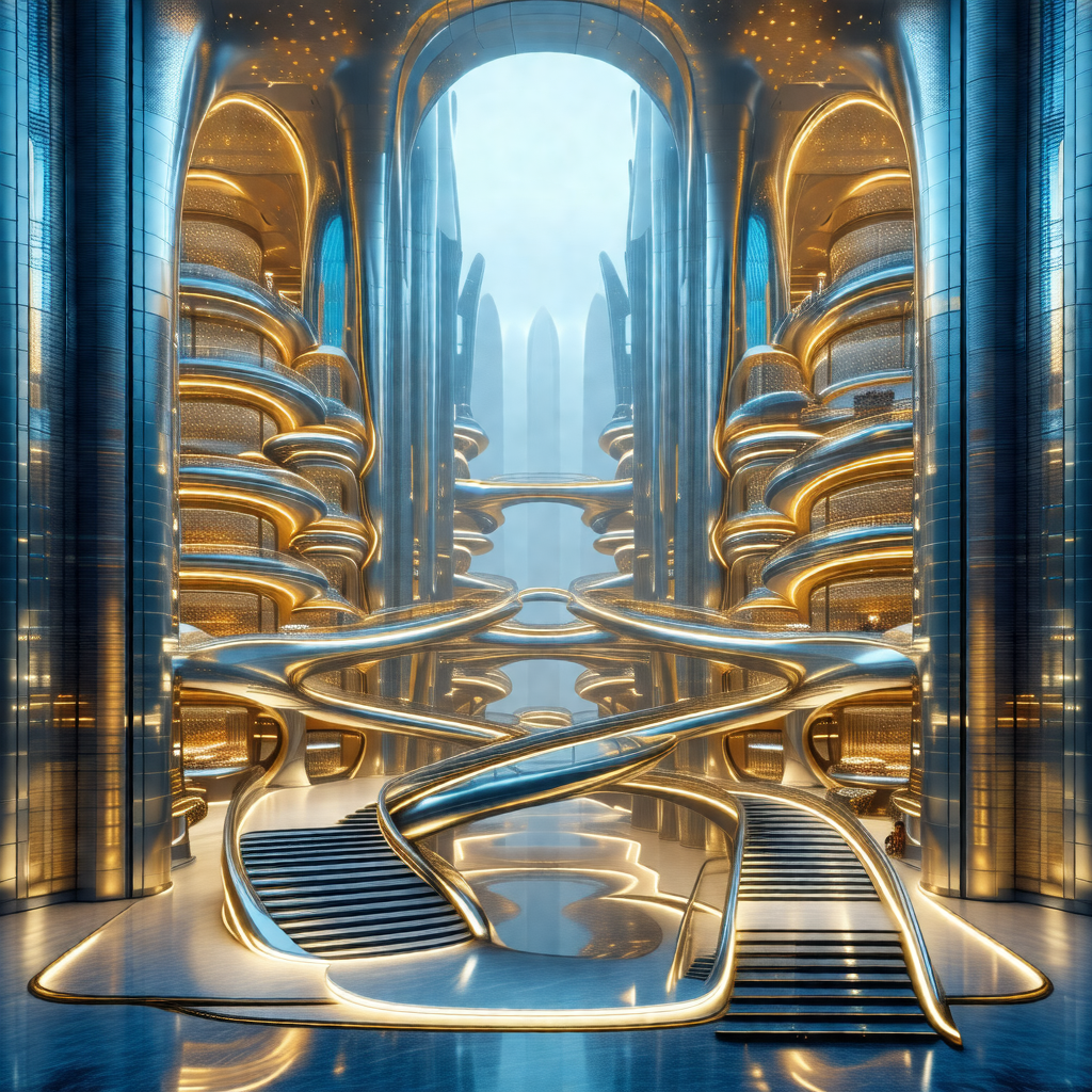Futuristic, computer-generated (cgi) depiction of a large...