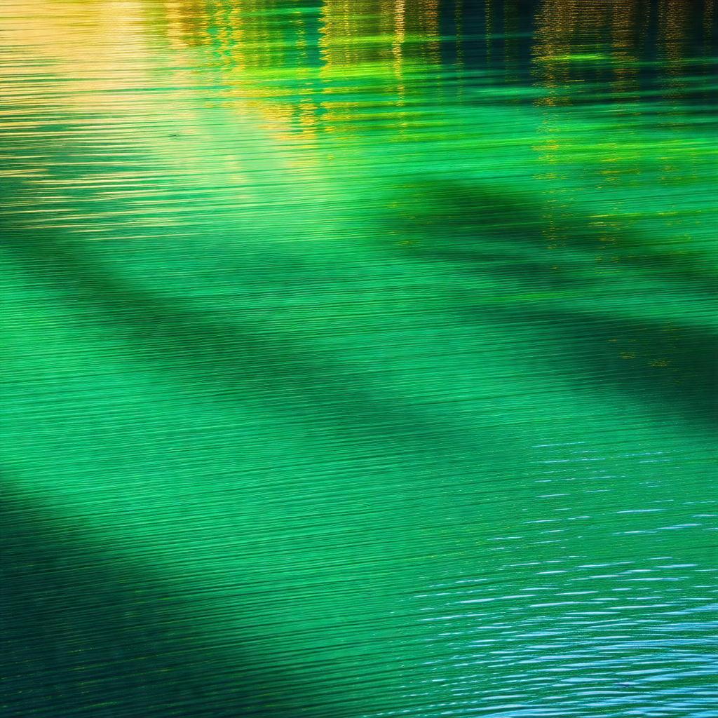 Serene lake with a beautiful green color