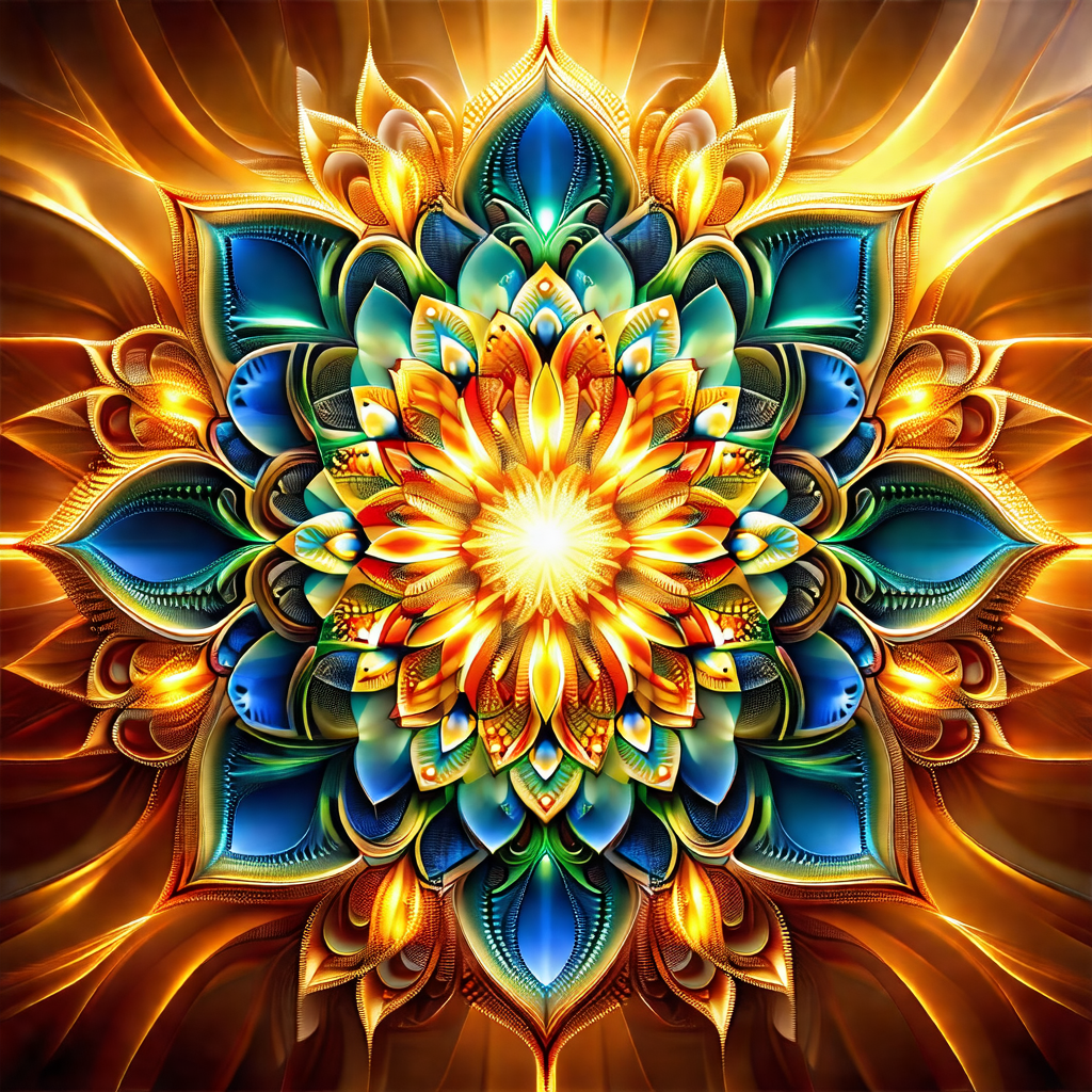 Vibrant and colorful flower, likely a sunflower, with a y...