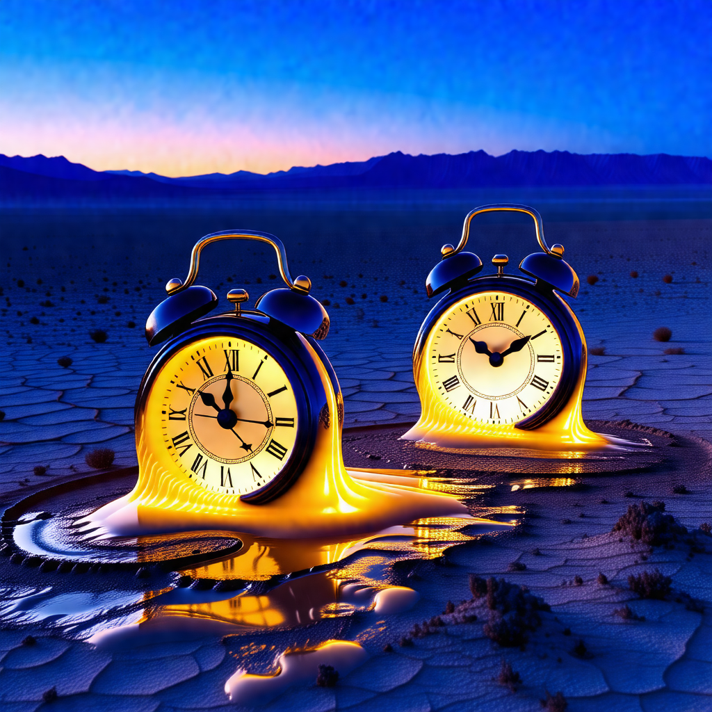 Two clocks, each with a different design, sitting in a po...