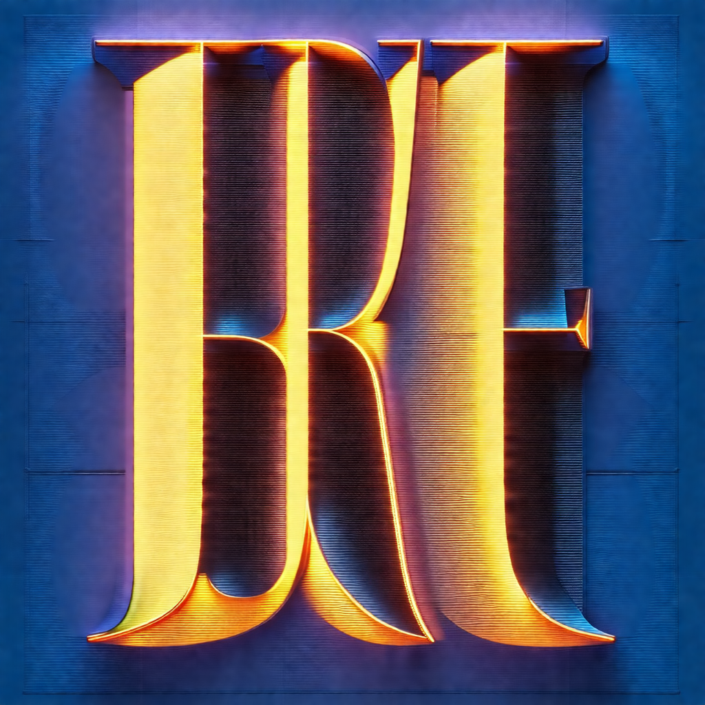 Large, illuminated letter r, which is the focal point of ...