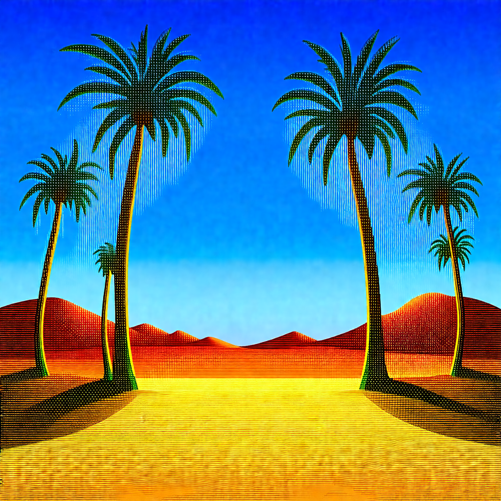 Beautiful beach scene with a clear blue sky