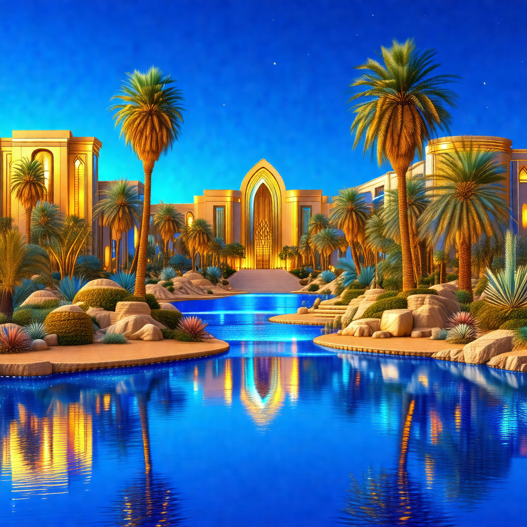 Beautiful tropical resort with a large swimming pool in t...