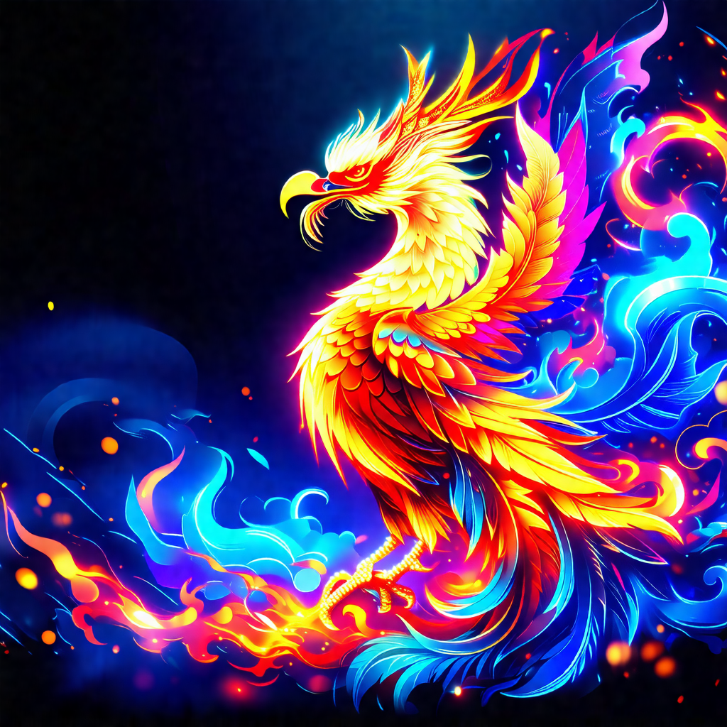 Colorful bird with a long tail, standing in a brightly co...