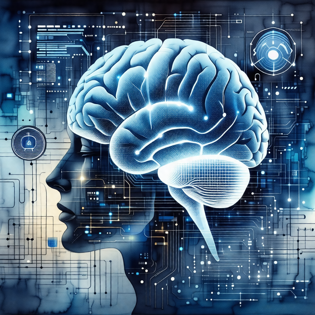 Close-up of a human head with a blue background