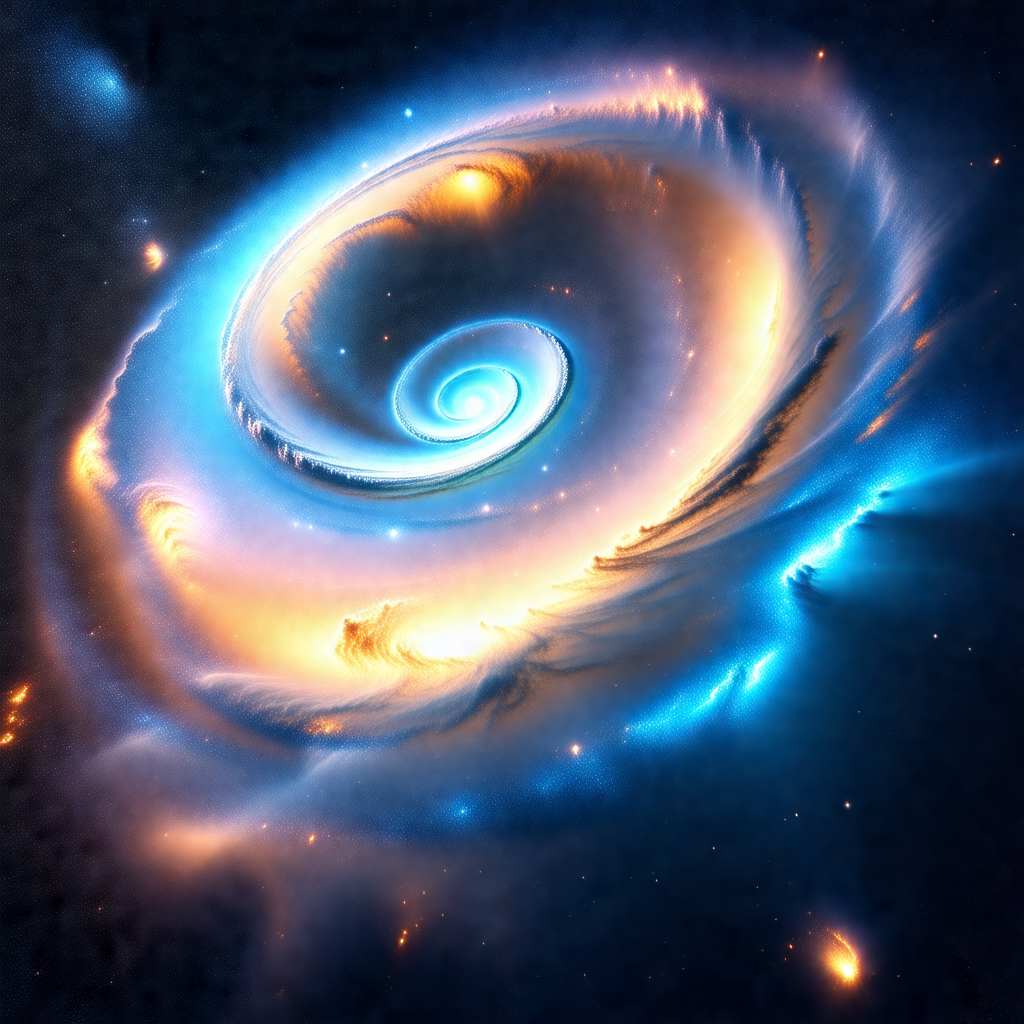 Beautiful spiral galaxy with a blue hue
