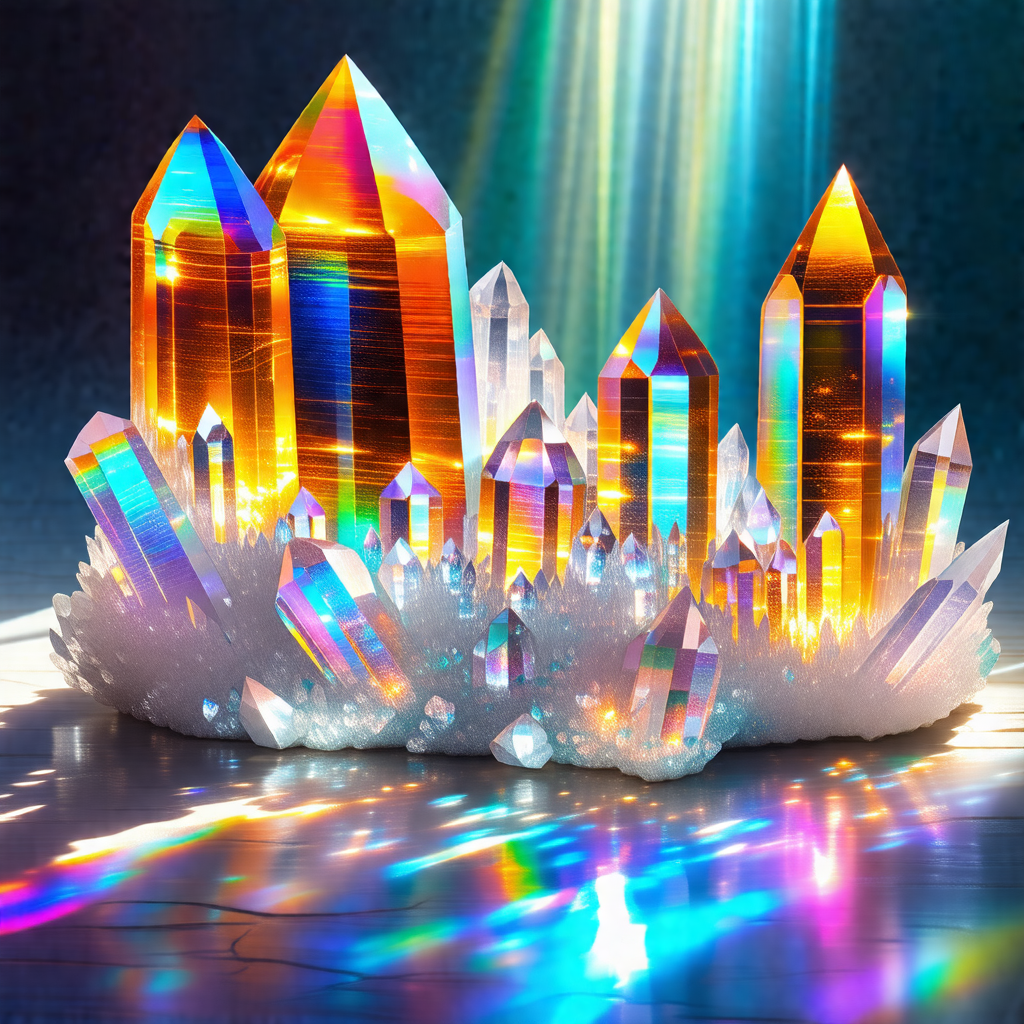 Large, colorful crystal structure, possibly a geode or a ...