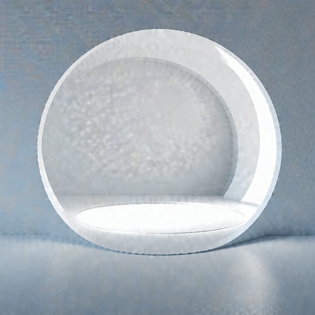 White, round, and smooth surface, possibly a piece of fur...