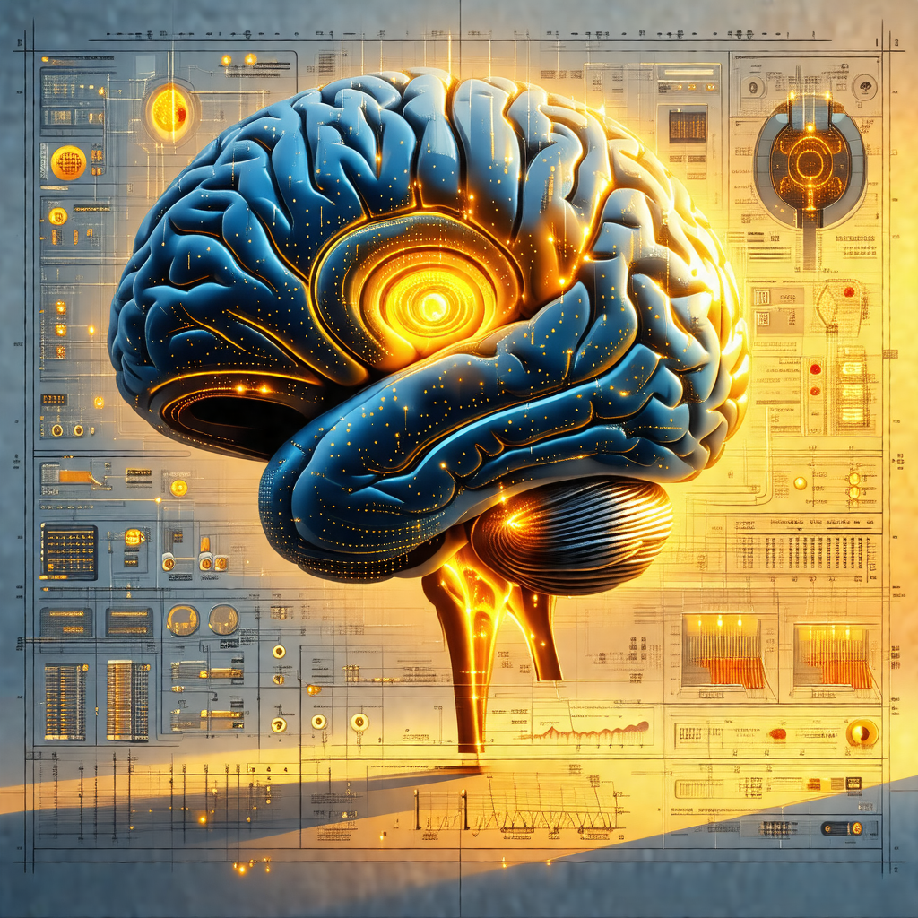 Detailed illustration of a human brain, showcasing its in...