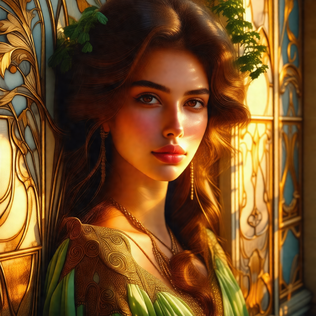 Beautiful woman with long, flowing hair
