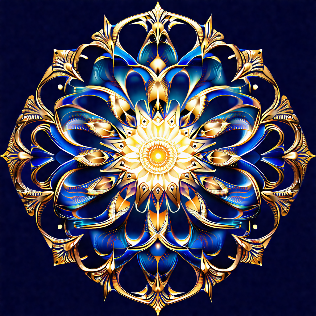 Beautifully crafted blue and gold decorative piece, possi...