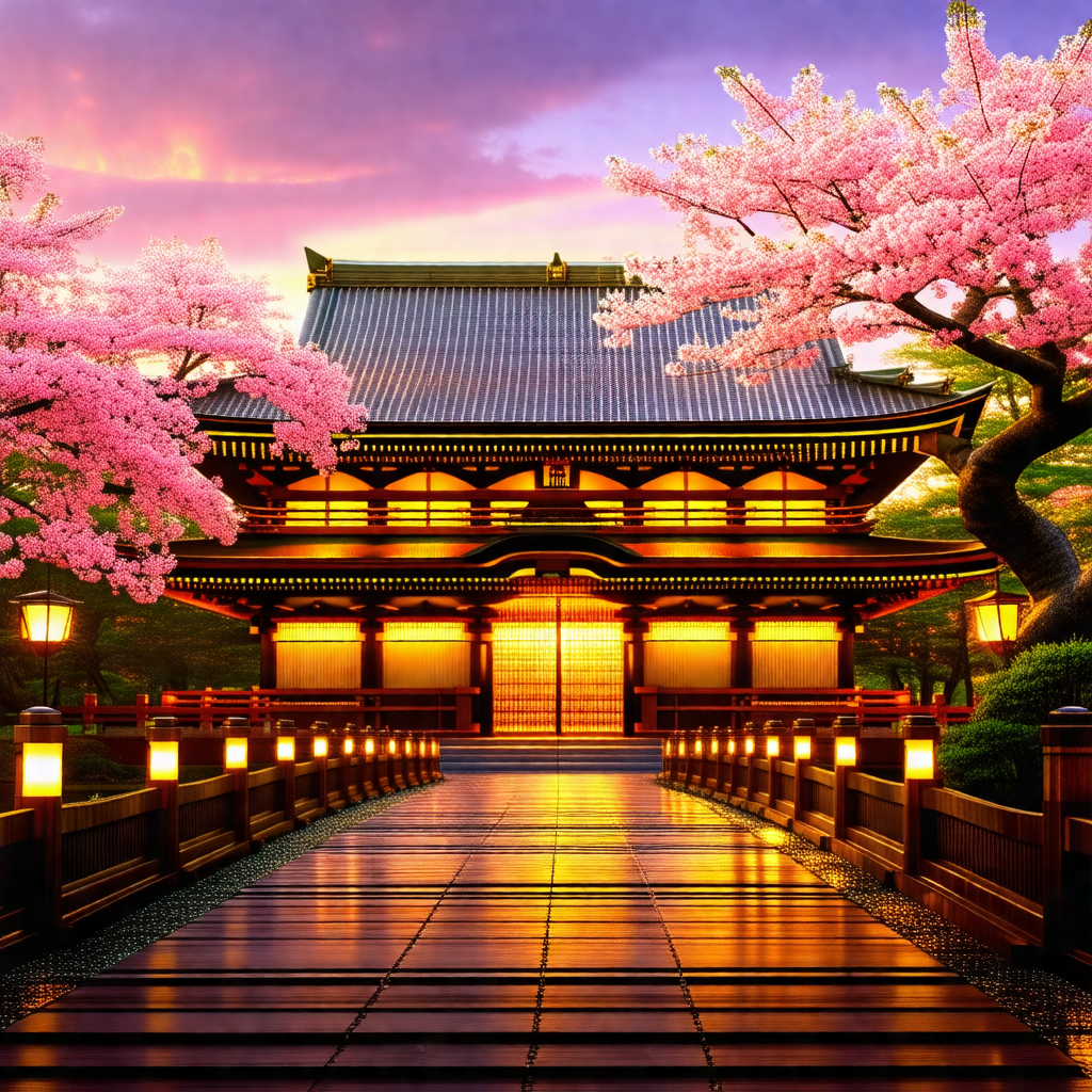 Large, ornate building with a long, curved walkway leadin...
