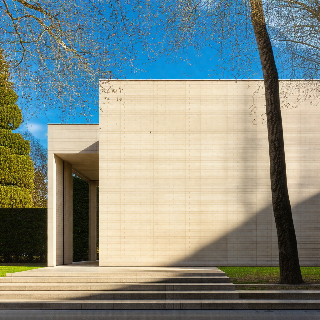 Large, modern building with a concrete facade