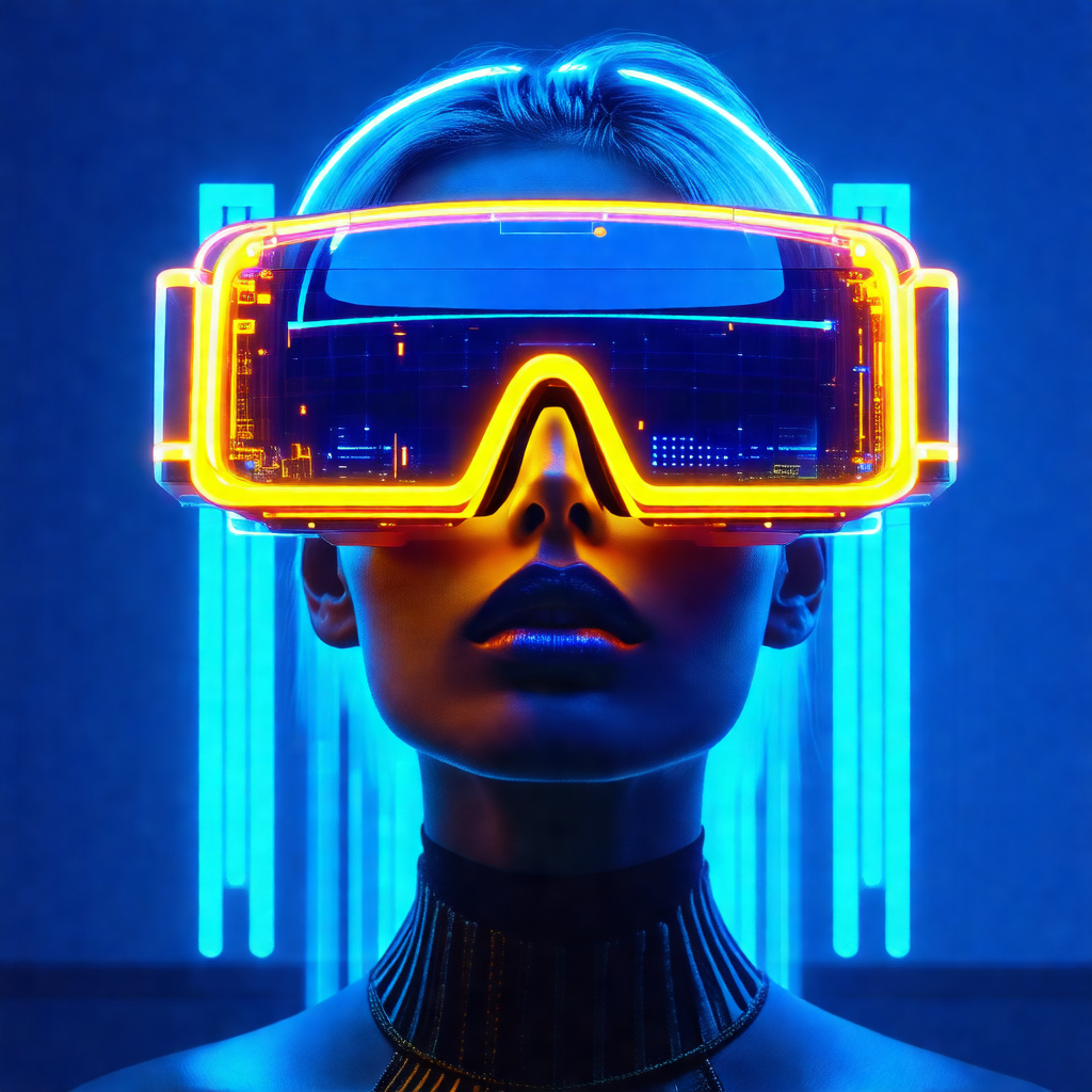 Woman wearing a pair of neon yellow goggles