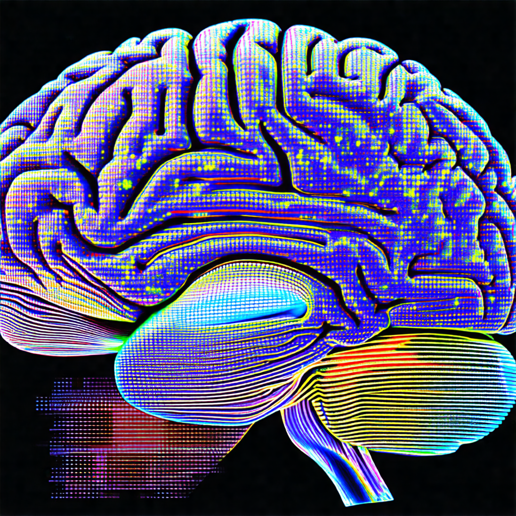 Close-up of a human brain, with a focus on the frontal lobe