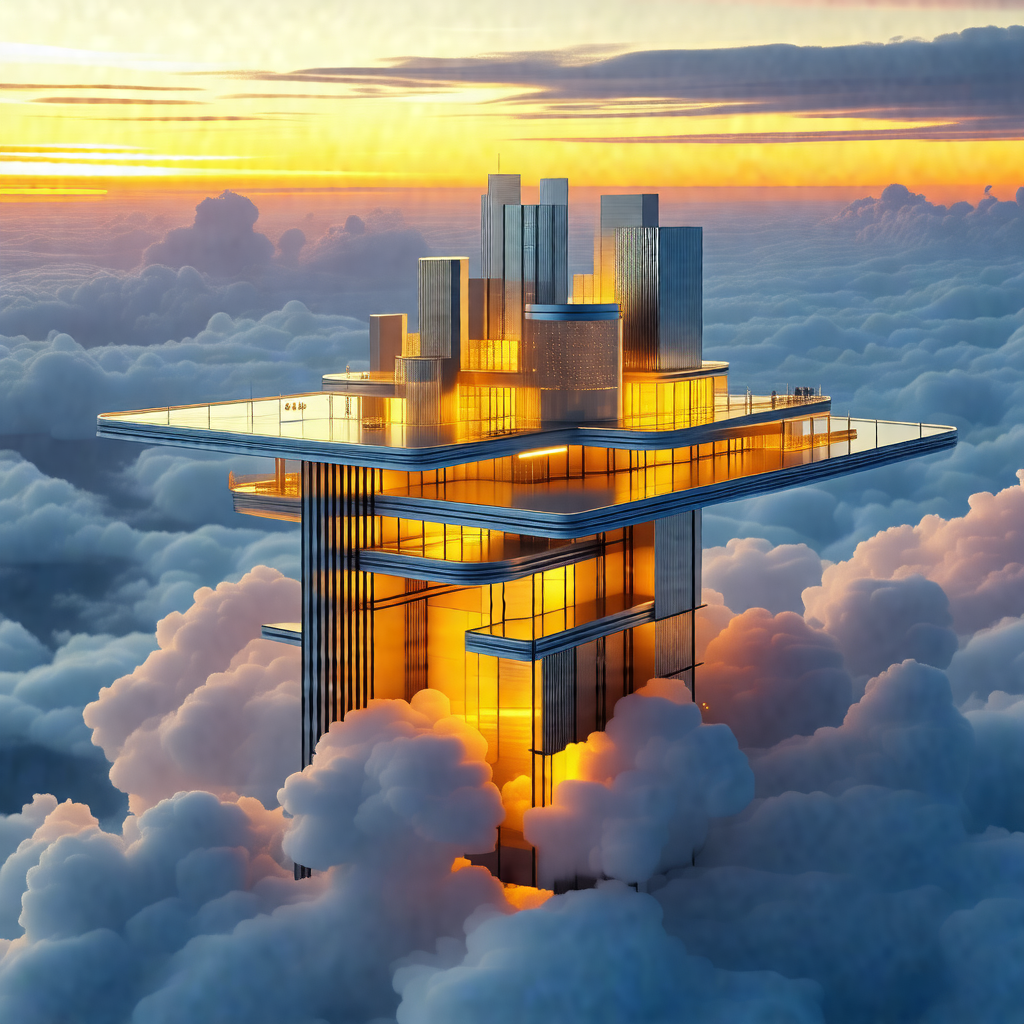 Large, futuristic building with a unique design