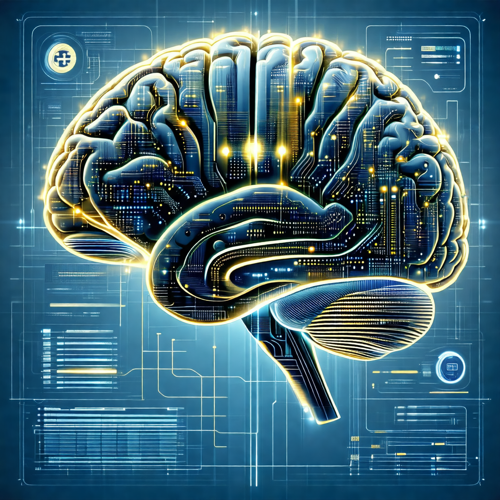 Close-up of a human brain, with a focus on the frontal lobe