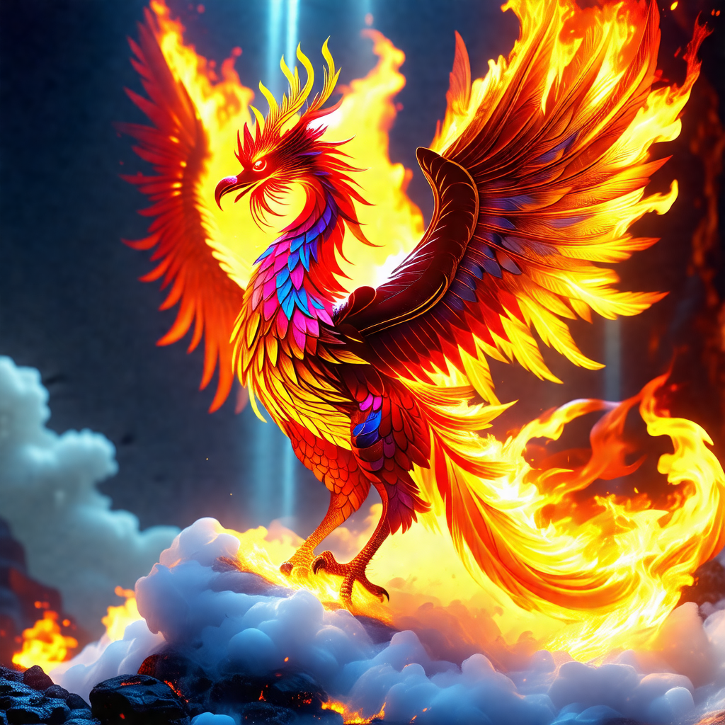 Large, colorful bird with a long tail, standing on a rock...