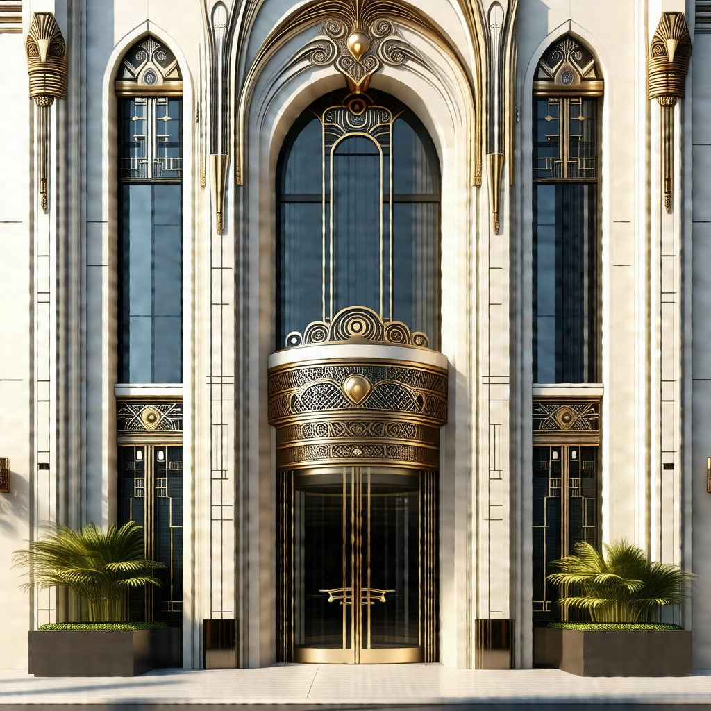 Large, ornate building with a grand entrance
