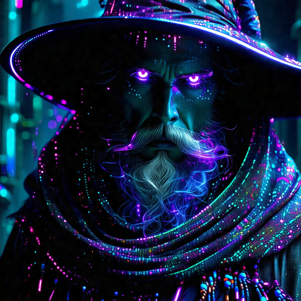 Man with a beard and a hat, possibly a wizard or a charac...