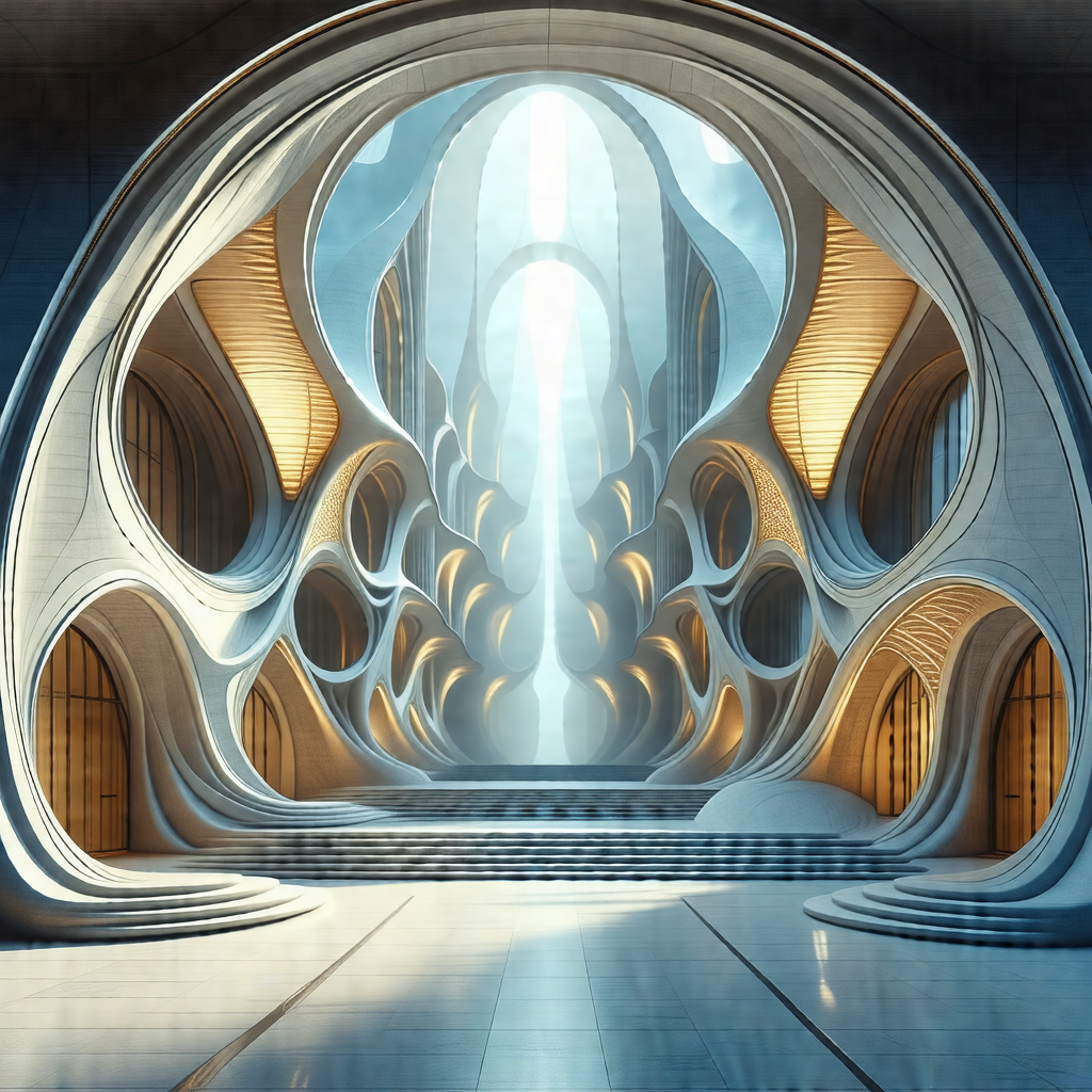 Computer-generated (cgi) rendering of a large, futuristic...