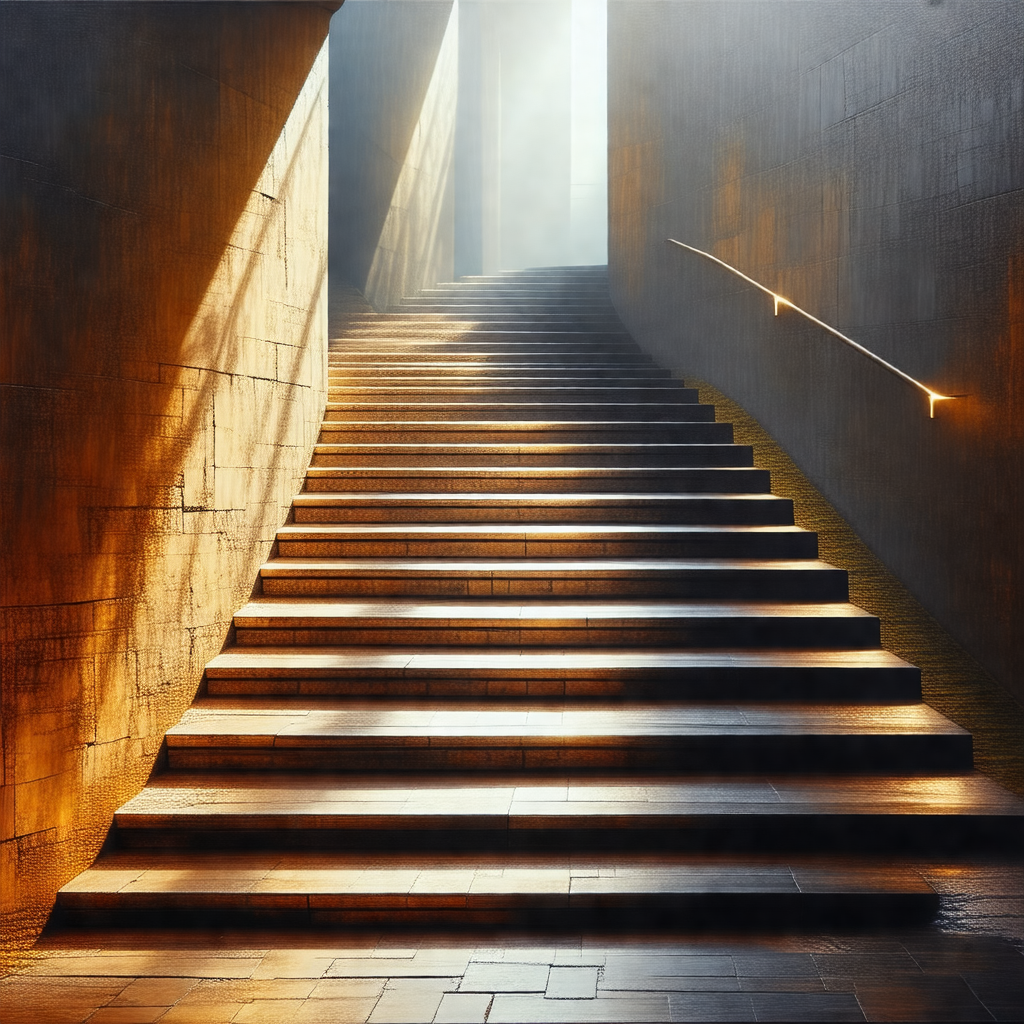 Staircase with a total of 12 steps