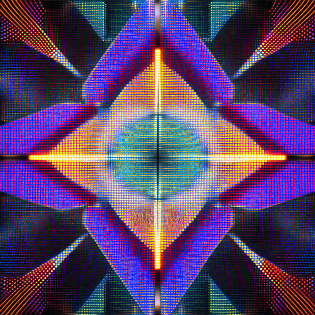 Close-up of a colorful, abstract design, possibly a kalei...
