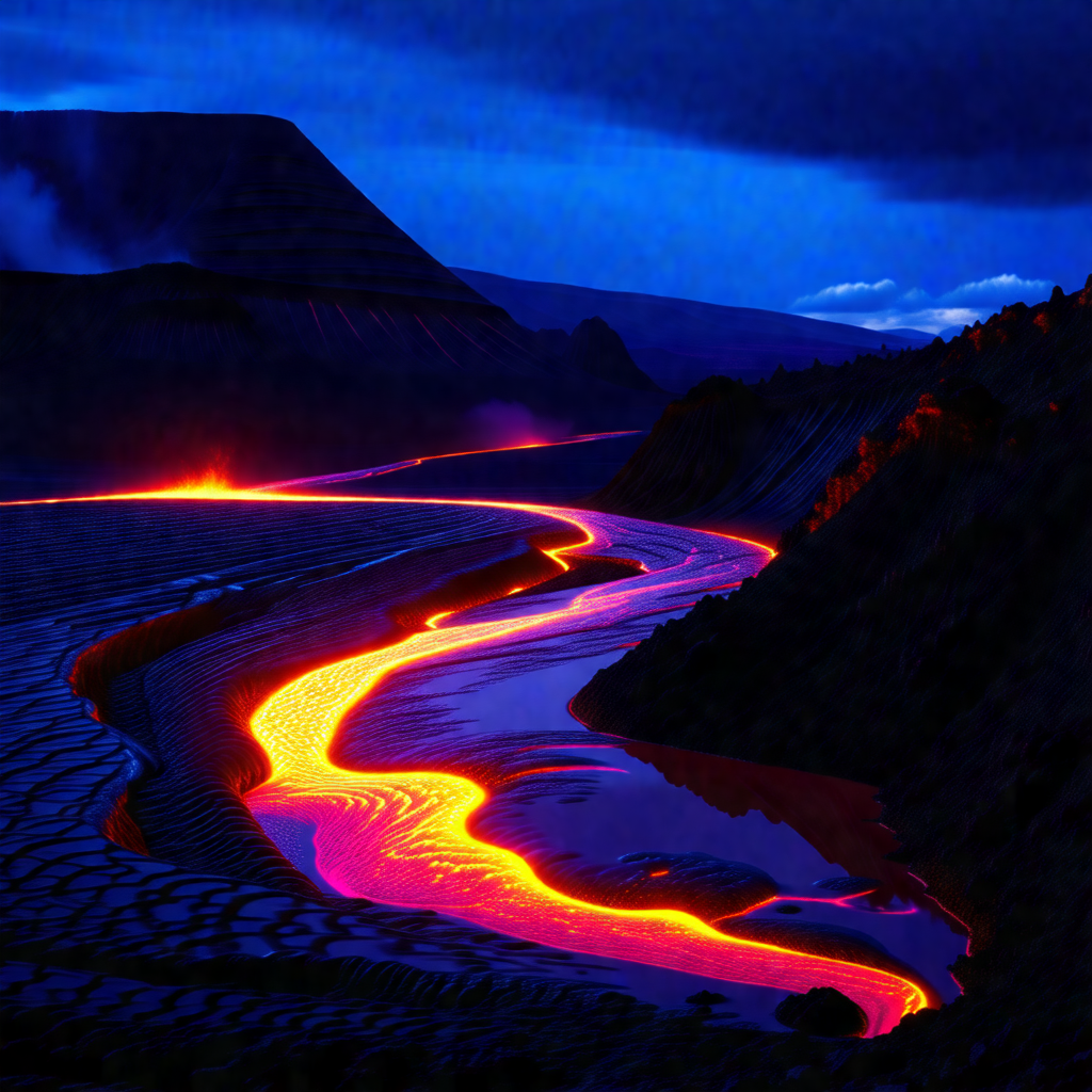 Beautiful landscape with a river flowing through a valley