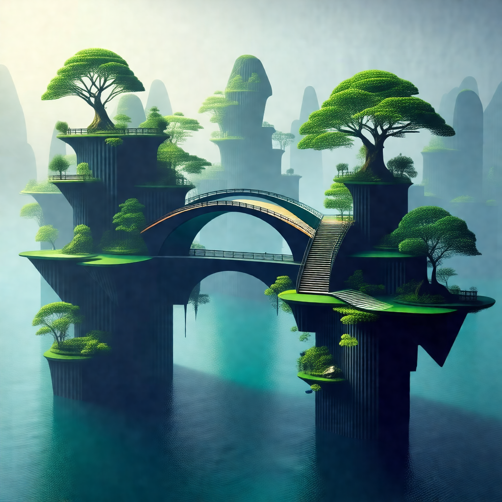 Large, intricate bridge that spans across a body of water