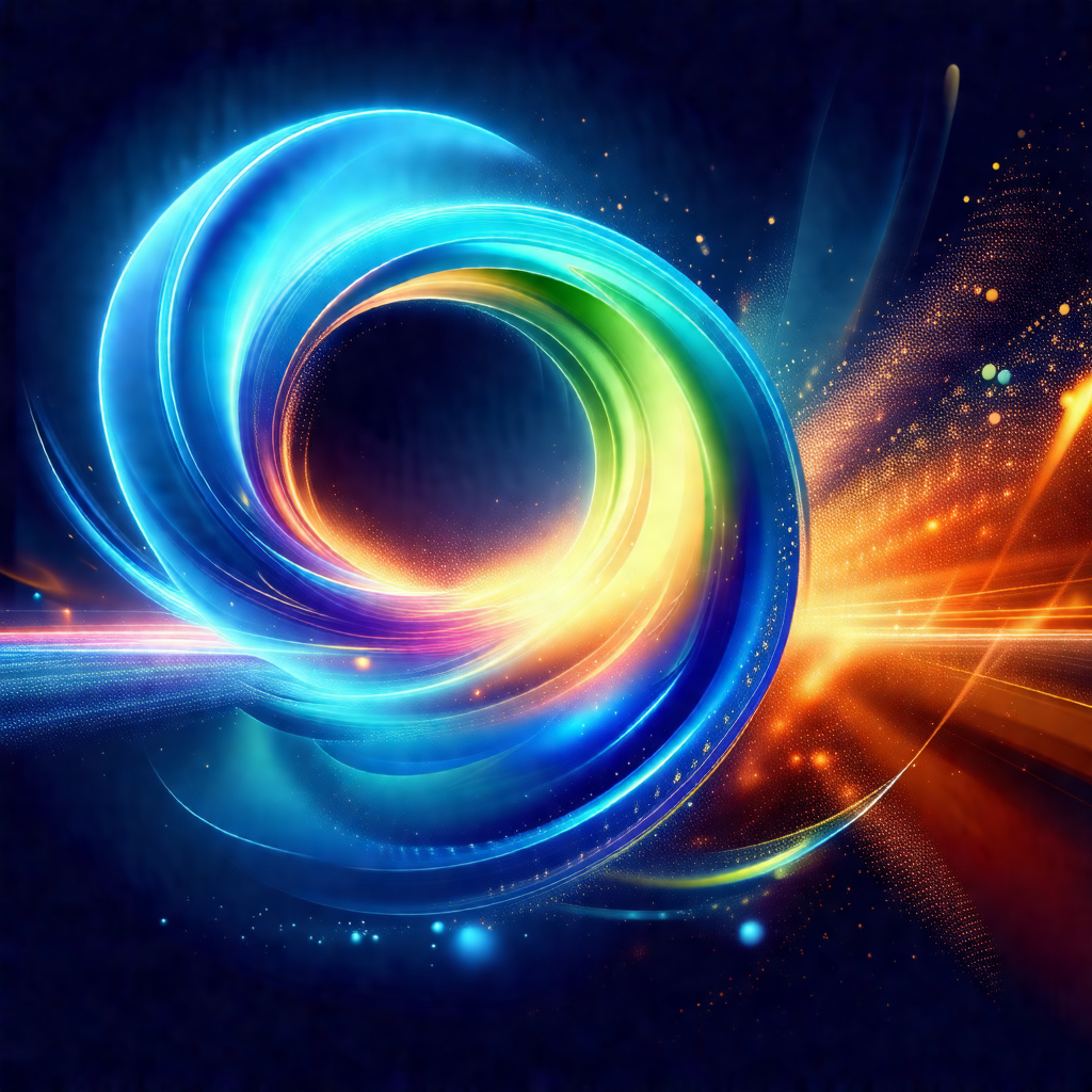 Brightly colored, swirling, and spiraling pattern that re...
