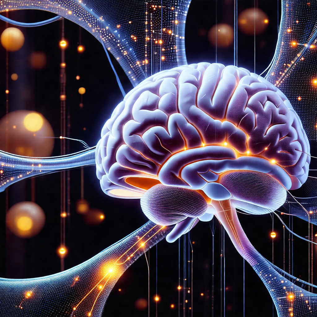 Close-up of a human brain, with a focus on the frontal lobe