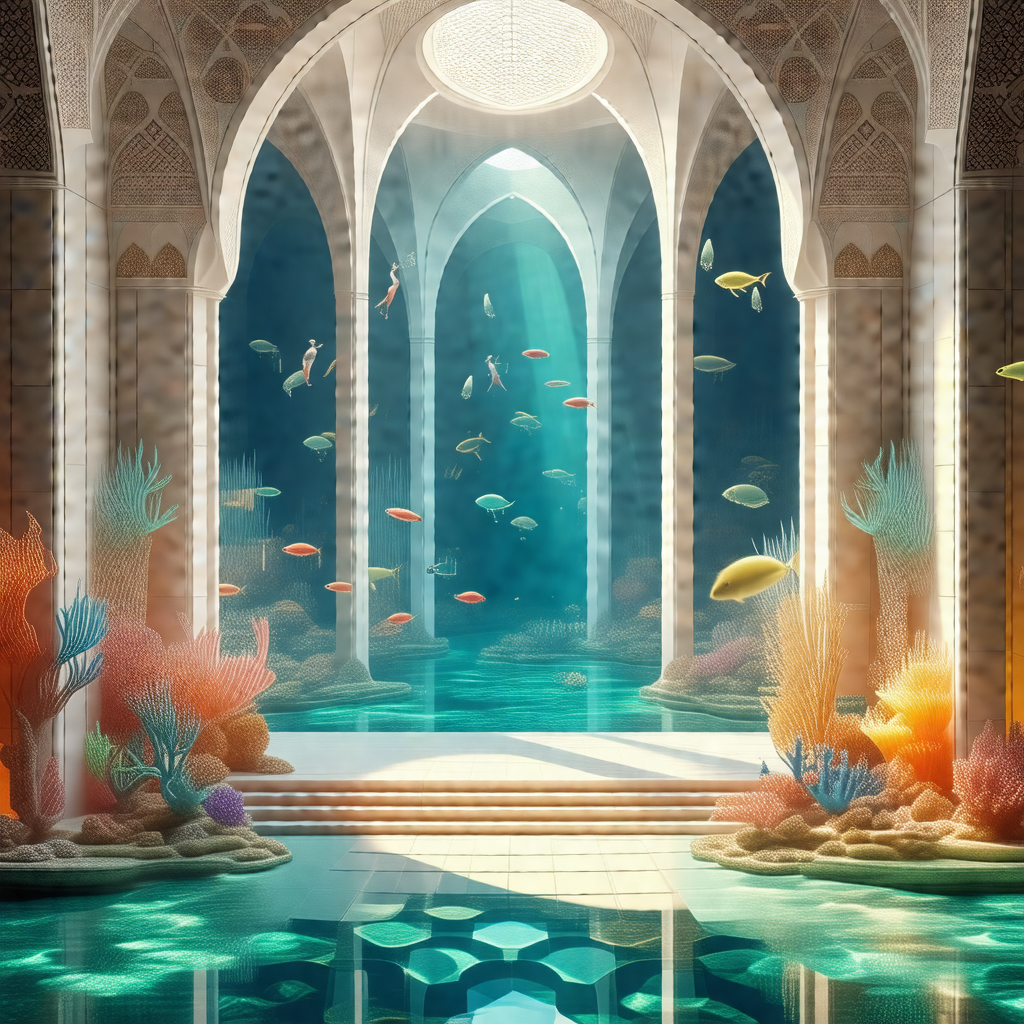 Beautiful underwater scene with a variety of fish swimmin...