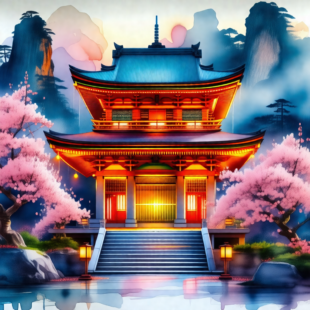Large, ornate building with a distinctive pagoda roof
