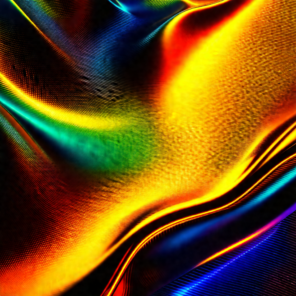 Colorful, flowing fabric that appears to be a piece of cl...