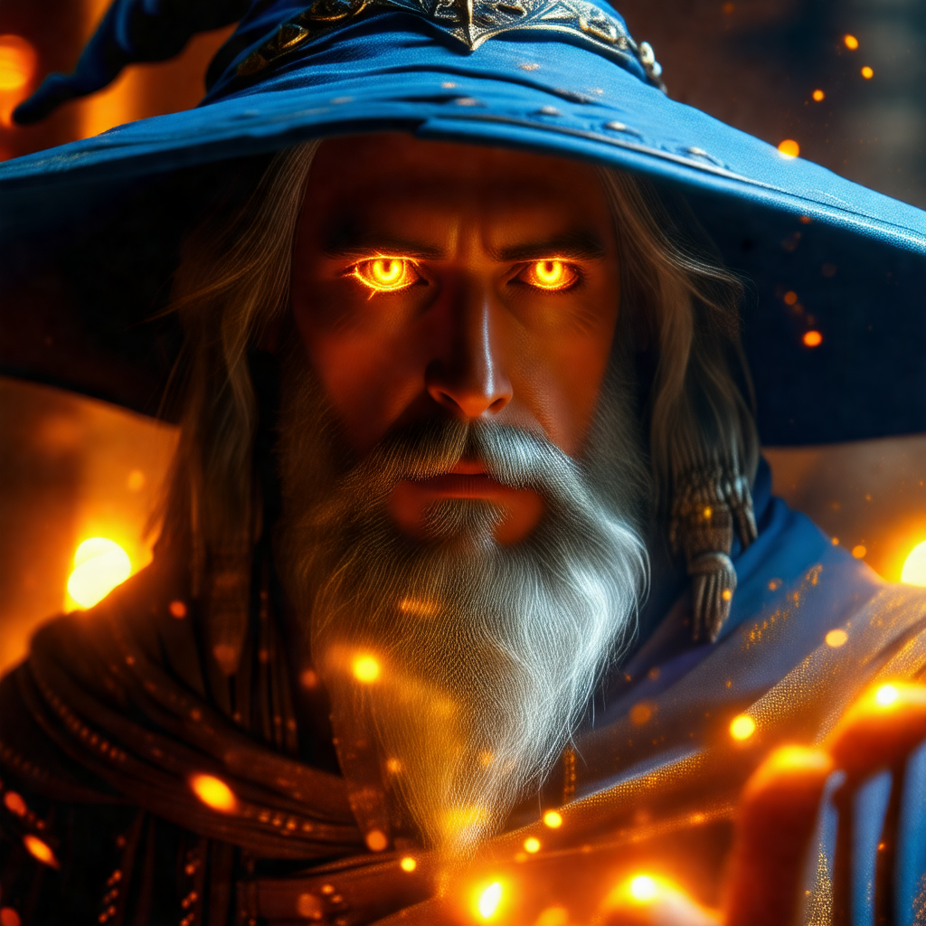 Man with a long white beard and a blue hat