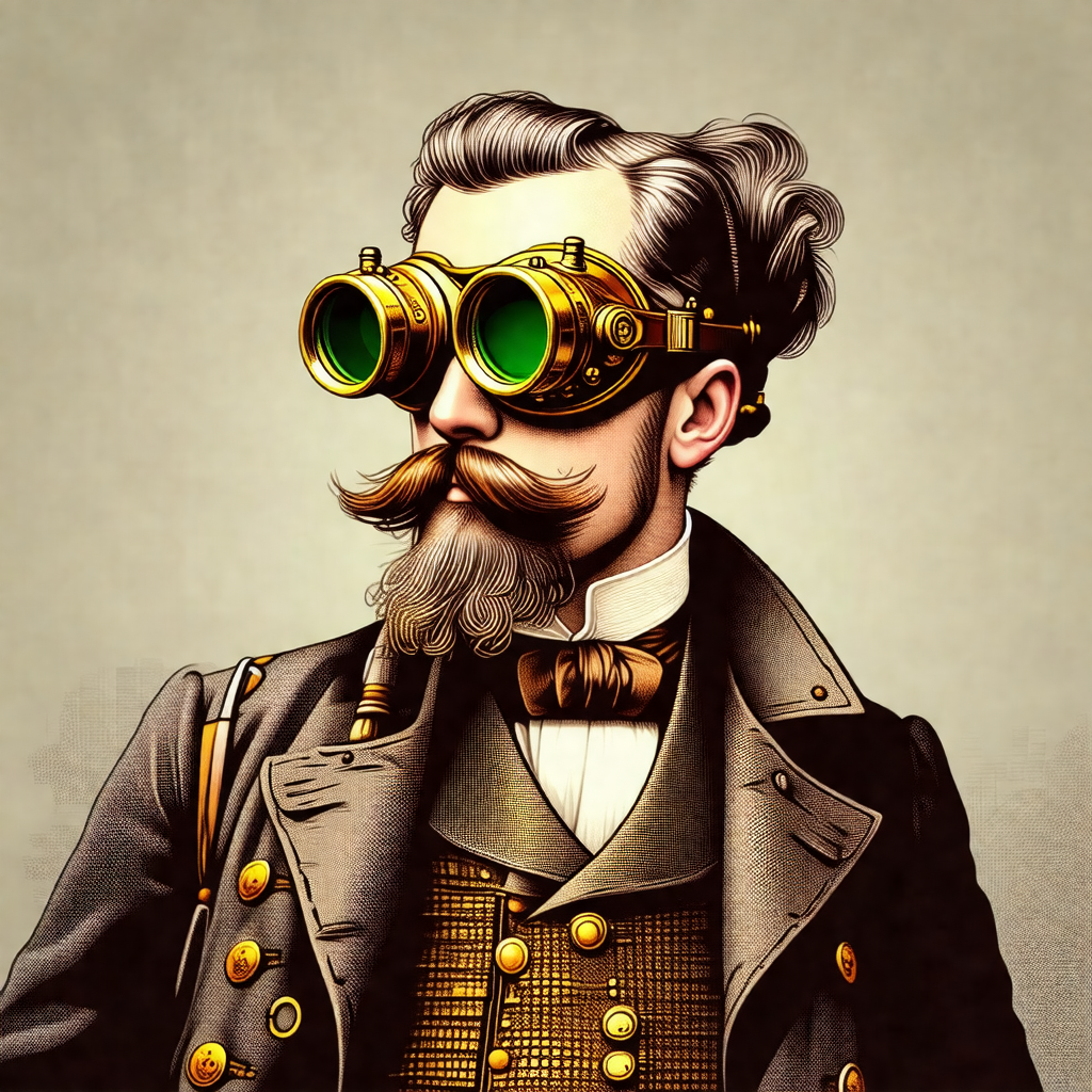 Man wearing a suit and tie, with a distinctive mustache a...