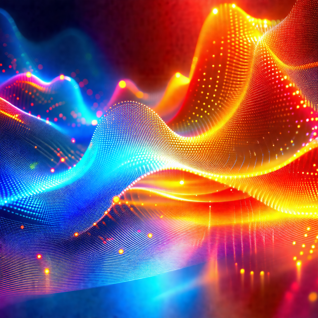 Vibrant and colorful display of light, resembling a neon ...