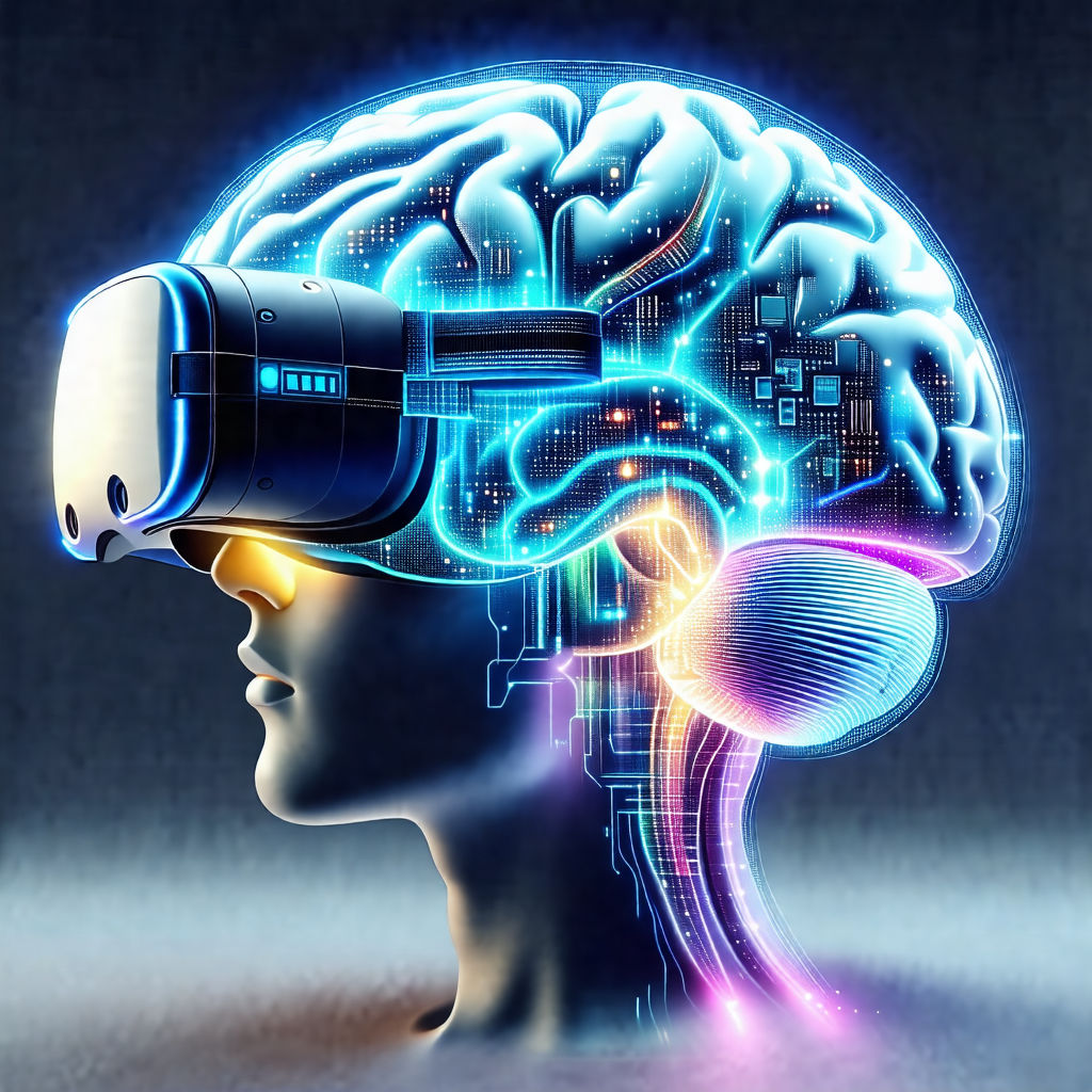 3d model of a human head, with a focus on the brain and t...