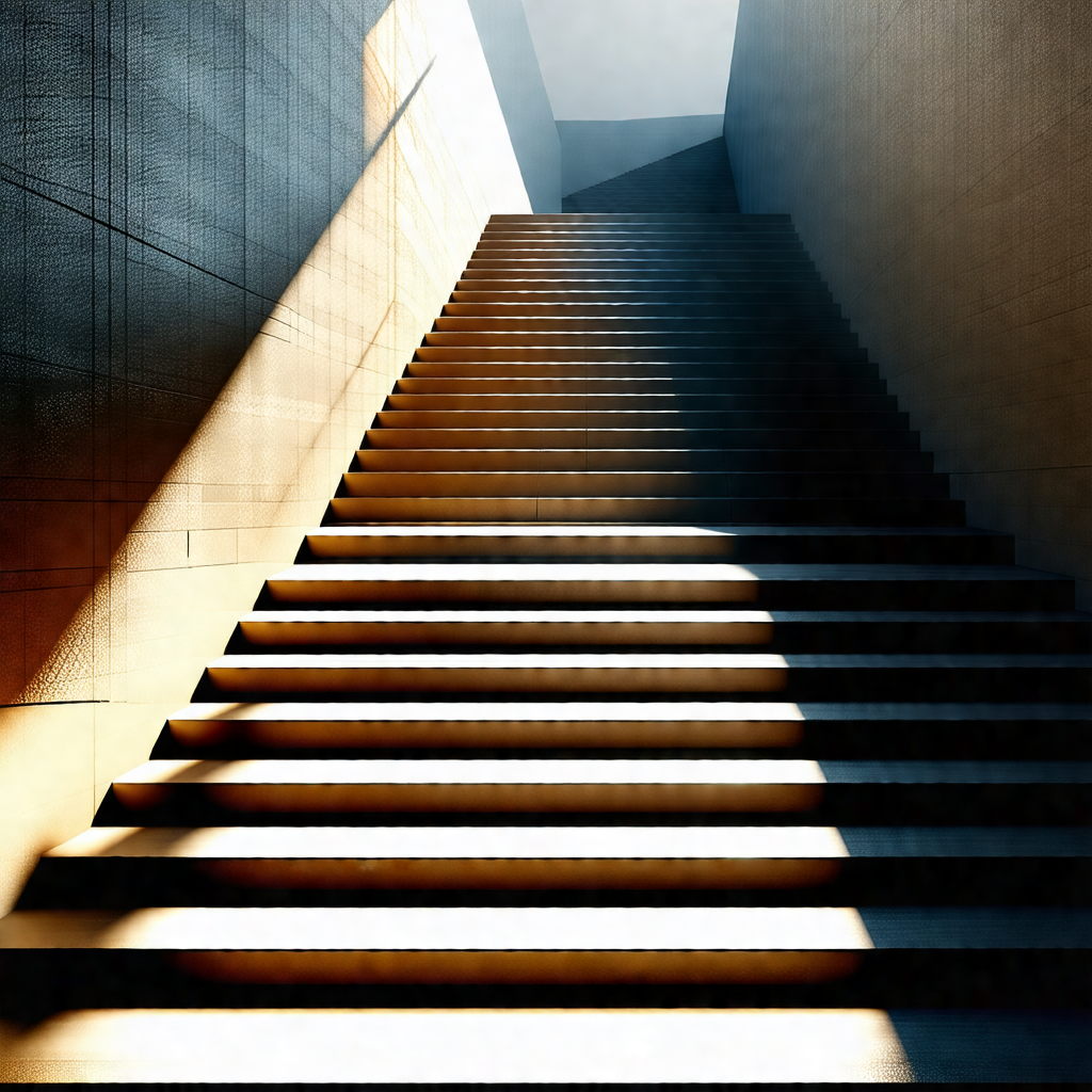 Staircase with a total of 12 steps