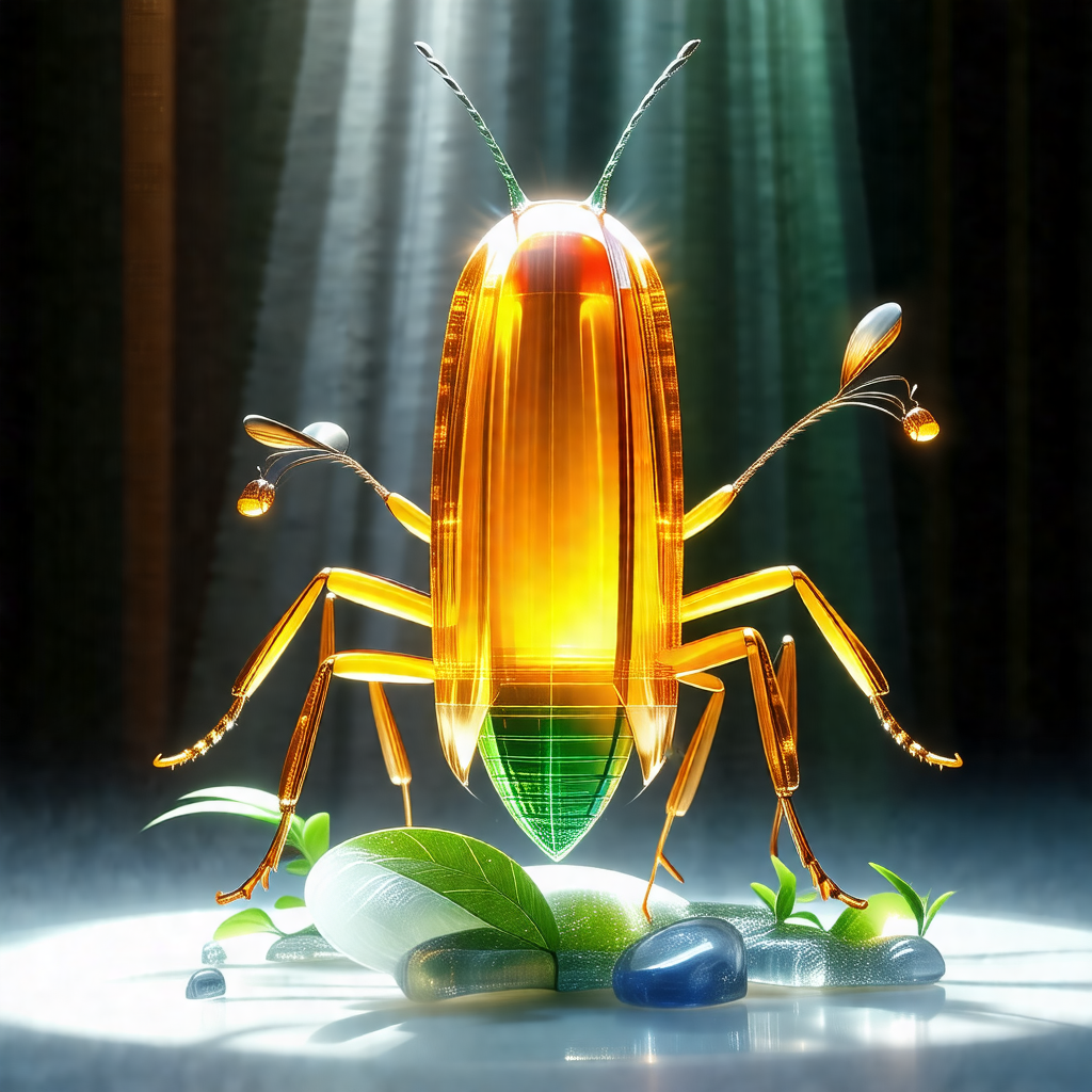Large, colorful, and shiny insect, possibly a beetle, sit...