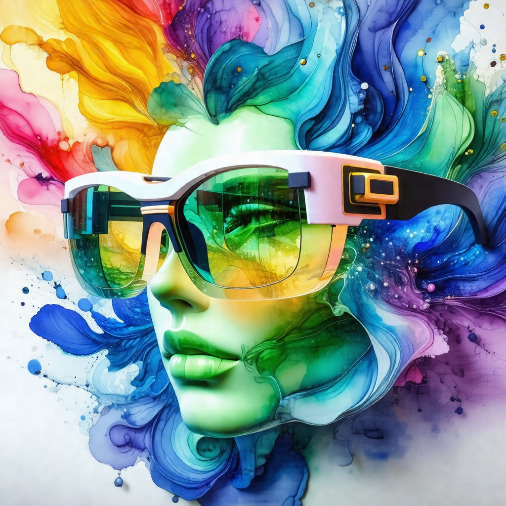 Woman with a unique and colorful appearance