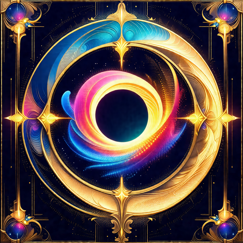 Colorful and intricate design, likely a piece of art or a...