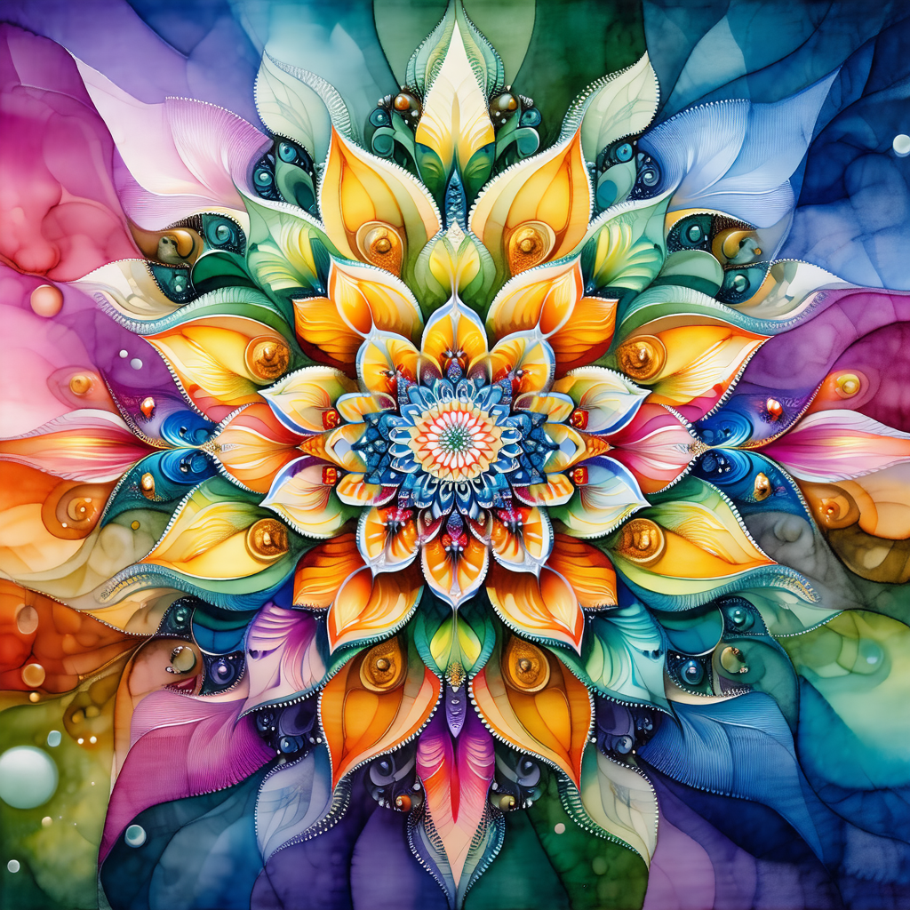 Vibrant and colorful flower, which is the focal point of ...