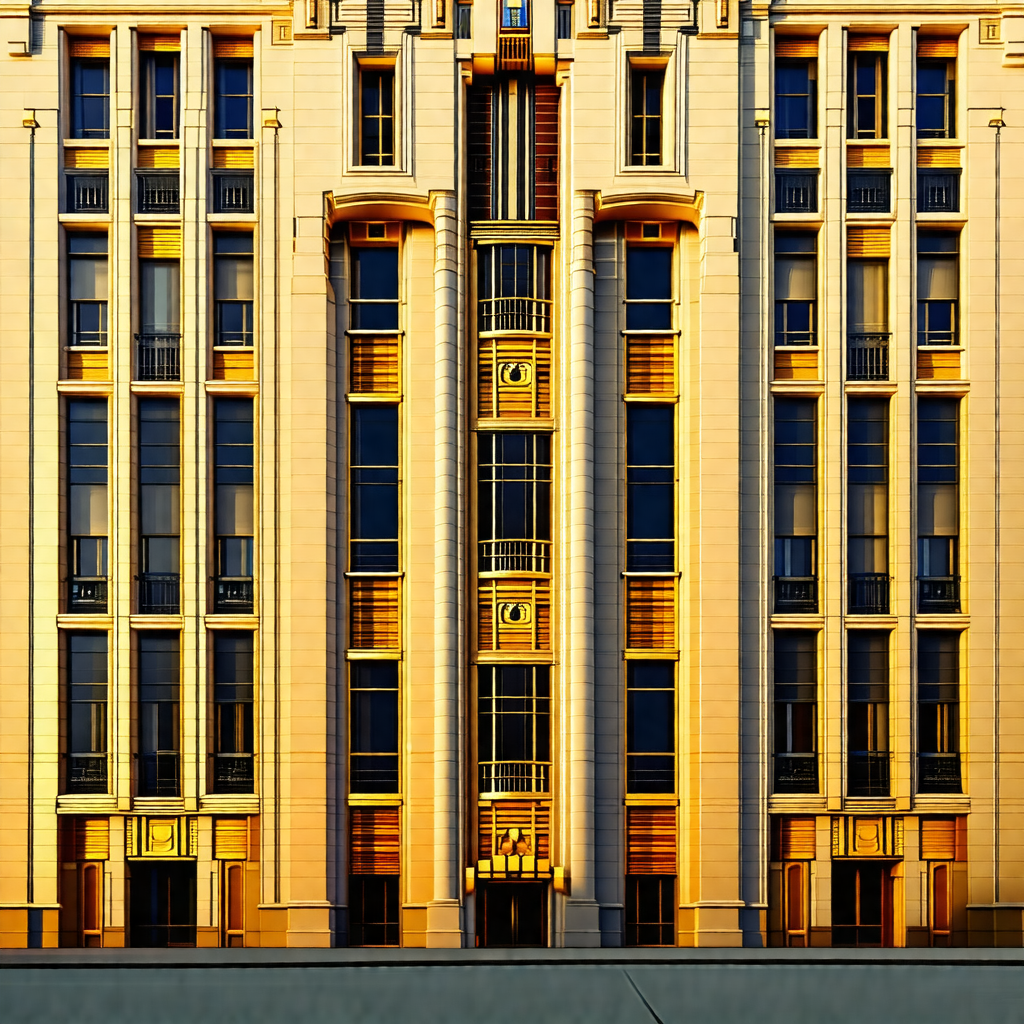 Large, white building with many windows