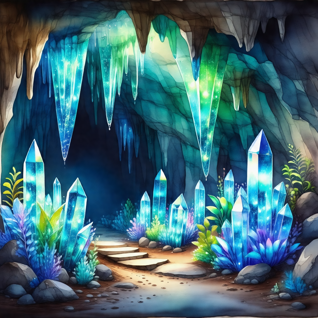 Cave with a path leading through it